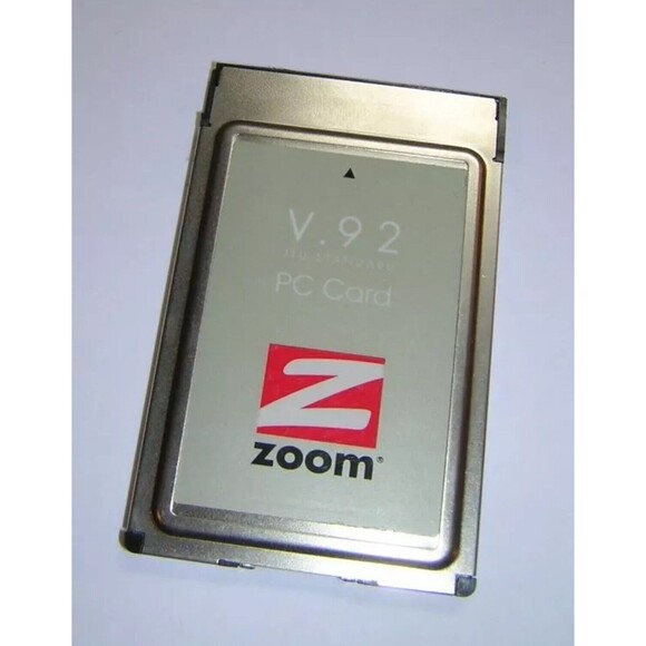 Zoom PCMCIA V.92 56k Modem PC Card 1273 Card Only With Two (2) Cables - Picture 3 of 4